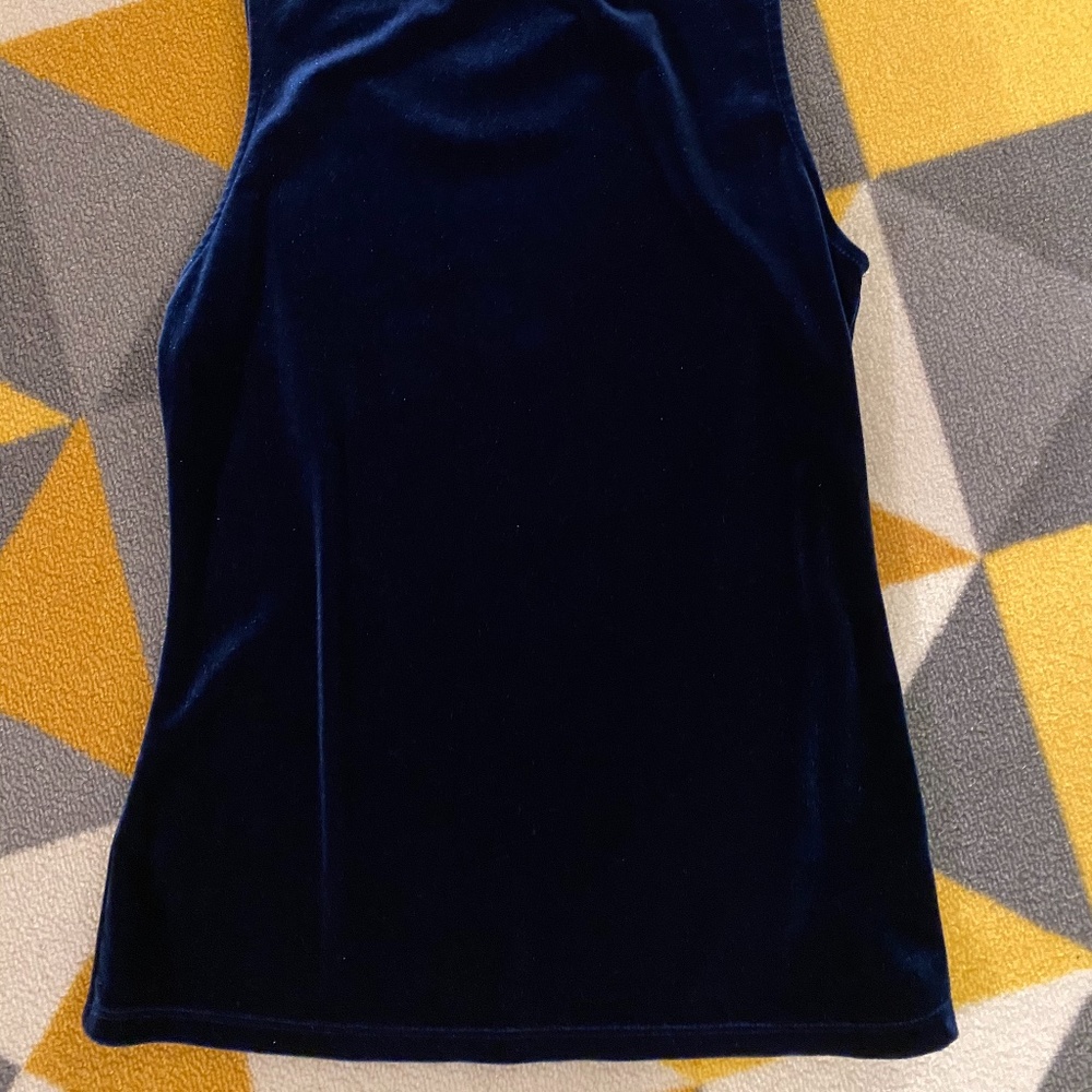 Express fitted Mock neck velvet tank - Picture 2 of 4
